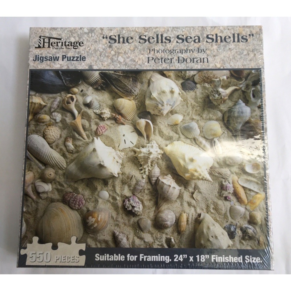 Heritage She Sells Sea Shells Jigsaw Puzzle, 550 Pieces, By Peter Doran, Sealed